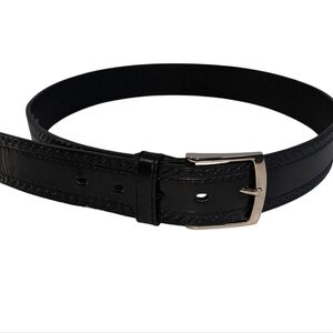 Men's Dark Brown Leather Belt Size 34 Flaws